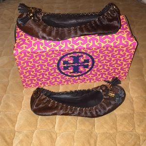 NWT Tory Burch Flats Reese Ballet Haircalf pony hair